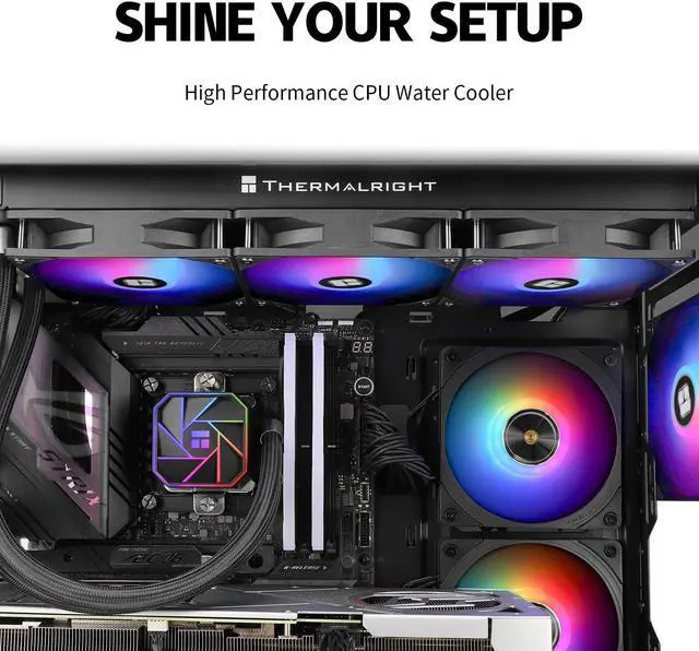Alt view image 5 of 5 - Thermalrlght Aqua Elite 360 V3 Aio CPU Cooler, 360 Liquid Cooling Row, ARGB PWM Cooler Fans, for Intel LGA1150/1151/1155/1156/1200/2011/1700, AMD: AM4/AM5, Aio PC Cooler
