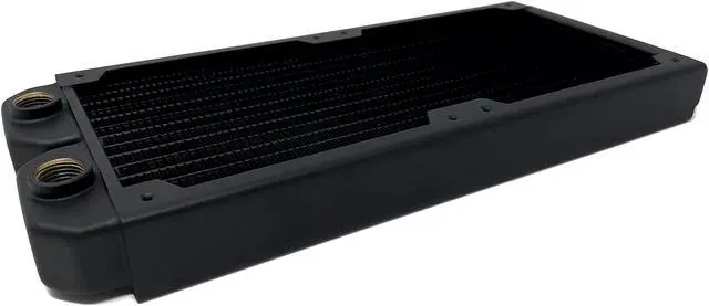 Alt view image 3 of 4 - Shott Tech RAD240C Copper Water Cooling Radiator, 240mm, Slim Dual, Black