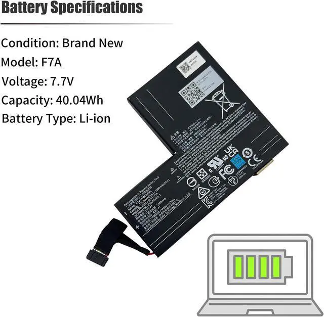 Alt view image 3 of 5 - INTIFO 40.04Wh F7A Replacement Battery Pack Compatible with Steam Deck Battery Accessories for Handheld Gaming PC 2(ICP6/48/36+ICP6/57/80)-2 [7.7V 5200mAh 4-Cell]