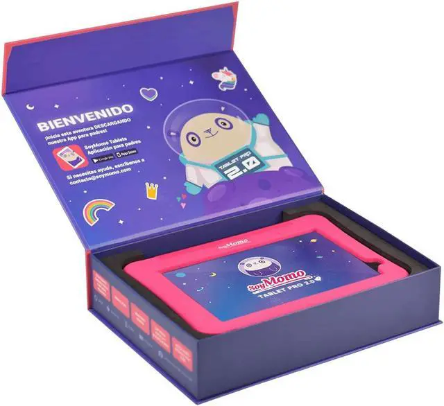 Alt view image 5 of 5 - SoyMomo Tablet Pro 2.0 for Kids, Parental Control with Remote Blocking, Cyberbullying Detector, WiFi, Bluetooth, 8" Screen, 64GB Memory, 4GB RAM, Camera, 5000 mHa, Includes Silicone Case (Pink)