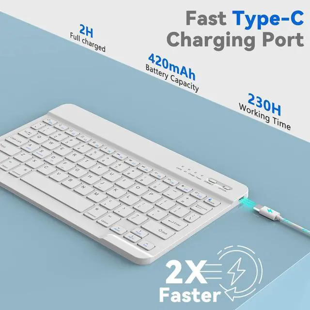 Alt view image 4 of 5 - TQQ for iPad Pro 11-inch Case with Keyboard (M4, 2024), iPad Pro 11" (5th Generation) Keyboard Case - Magnetic Wireless Detachable Keyboard Cover with Pencil Holder (Gray)