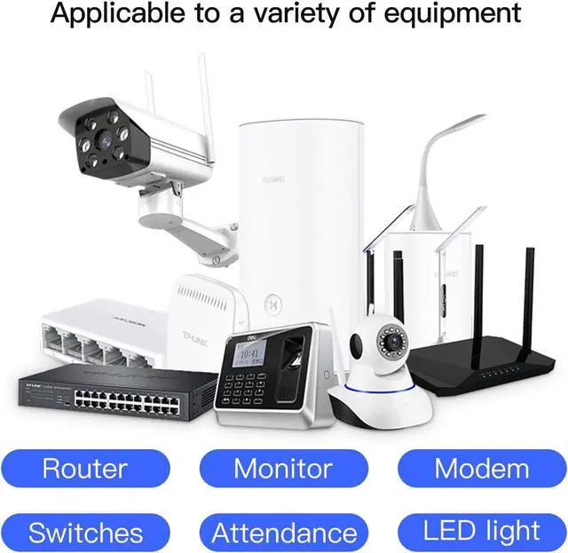 Alt view image 4 of 4 - UPS Battery Backup 15000mAh, Home DC 12V/2A Router Uninterruptible Power Supply for LED Light Strip, CCTV Camera, Router and More, UPS Battery Backup & Surge Protector with Multiple DC interfaces