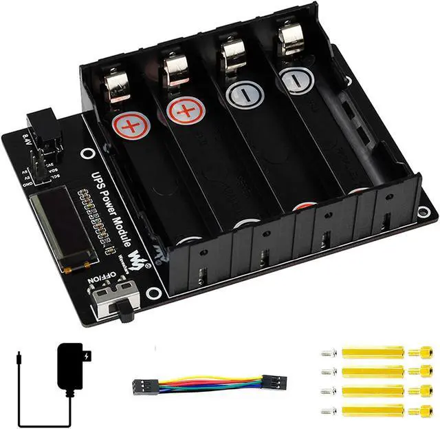 Main image of Uninterruptible Power Supply UPS Module for Jetson Nano Developer Kit B01, Support Charge and Power Output at The Same Time Stable 5V 2.5A Power Output Real Time OLED Monitor Safe and Stable Circuit