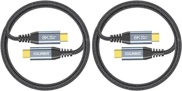 Main image of 40Gbps USB C to USB C Monitor Cable 6.6FT 2 Pack, USB C 3.2 Cable High Speed Data Transfer, 8K/4K USB C Video Cable, 240W PD Fast Charging for iPad Pro 13/11,MacBook Pro/Air,Lenovo,HP,iPhone 15,Dell
