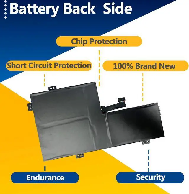 Alt view image 5 of 5 - TAVZENL L17M3PB0 42Wh Battery Replacement for Lenovo Chromebook 100E 300E 2nd Gen Series L17L3PB0 L17C3PG0 L18D3PG1 11.25V 3635