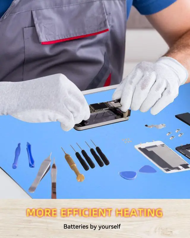 Alt view image 4 of 5 - Spolehli Heating Pad with Built-in Led Light, Fast Heat Plate LCD Screen Separator Machine for Phone Ipad Repair 14.2" Heat Mat Screen Removal Tool with Accessory Storage (110V/220V)