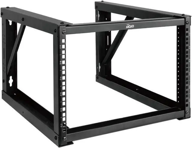 Main image of Tecmojo 6U Wall Mount Rack, Wall Mount Network Rack 24.8in Depth, Open Frame Server Rack for 19in IT/AV/Data/Home Equipment, Black