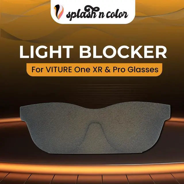 Alt view image 2 of 5 - SplashNColor Lens Shade for VITURE One XR and Pro Glasses - Ultra-Premium Soft TPU Anti-Glare Light Blocker Accessory - Block Out Ambient Light - Easy to Attach Glass Shade