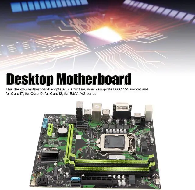 Alt view image 2 of 5 - Vikye ATX Motherboard, B75 HM LGA 1155 Slot DDR3 × 4 64GB Mining Motherboard, 24 PIN + 4PIN Power, USB 3.0 × 2, USB 2.0 × 4, M.2 NVME PCIe X16 Motherboard