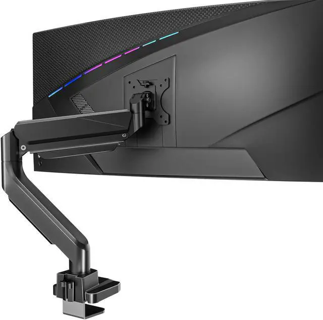 Alt view image 2 of 5 - WALI Bundles-WALI Single Monitor Gas Spring Desk Mount+Extra Tall Single Monitor Mount