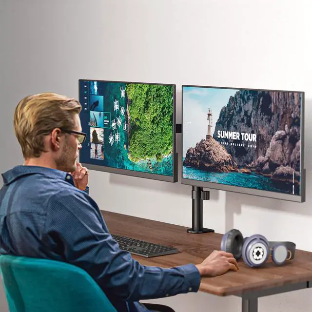 Alt view image 3 of 5 - WALI Monitor Desk Mount (M002+MF001),Trusted Monitor Solutions