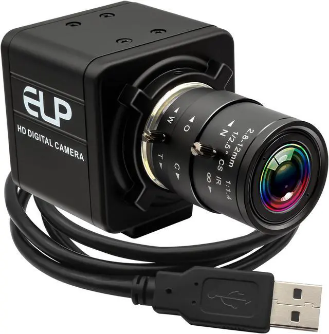 Main image of 1080P USB Camera with Zoom 2.8-12mm Webcam Variable Focus PC Camera High Speed Mini UVC USB2.0 USB with Camera for Computer Industrial Video Close-up Camera 100fps 60fps Varifocal Lens Web Camera