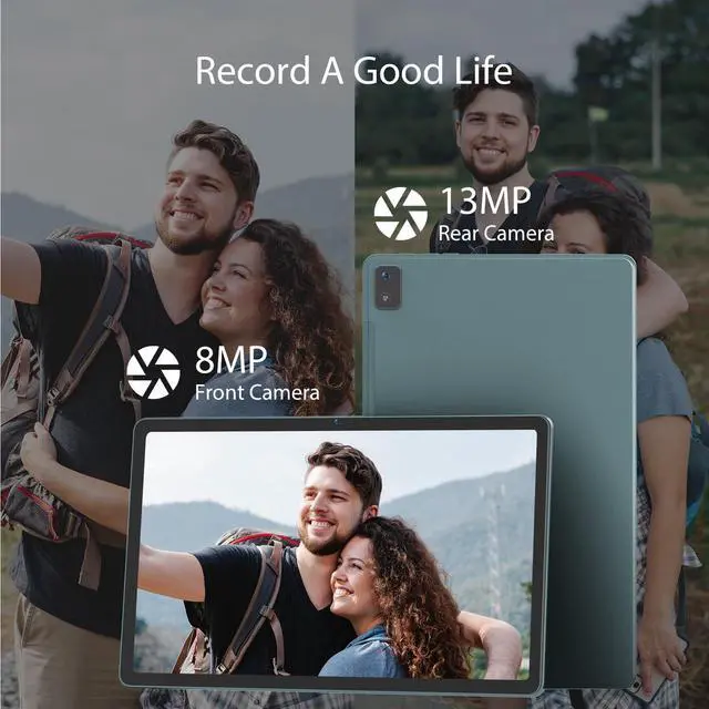 Alt view image 5 of 5 - Android 13 Tablet, 11 Inch, 6+8GB (Expanded) RAM 256GB ROM Tablets with Octa-Core Processor, 2K Full HD Display, 13MP+5MP Dual Camera, Bluetooth 5.0, 7500mAh Battery, 2.4G+5G WiFi, Dual SIM,GPS