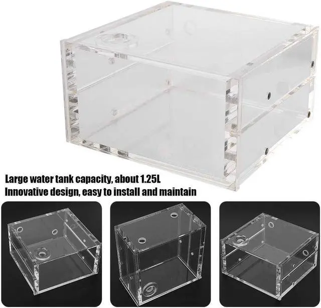 Alt view image 2 of 5 - Water Cooling ,1.25L Water Cooling Cooling Reservoir All Transparent Acrylic Computer Accessories