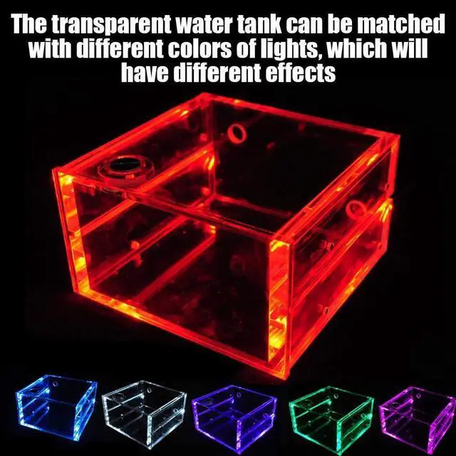 Alt view image 3 of 5 - Water Cooling ,1.25L Water Cooling Cooling Reservoir All Transparent Acrylic Computer Accessories
