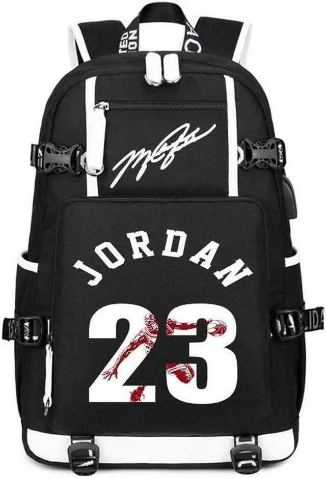 Main image of Txiujou Basketball 23 Student School Bag, Laptop Backpack, Ultra-Light Travel Bag, For Men And Women (black-B)