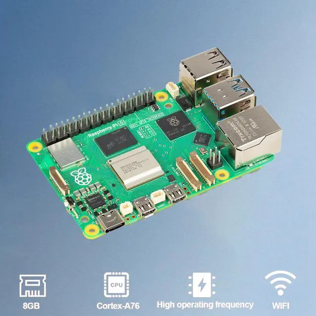 Alt view image 3 of 5 - Vemico Raspberry Pi 5 Kit 8GB RAM with 5V DC Active Cooler, 27W 5.1V5A PD Type-C Power Supply for Raspberry Pi 5, Raspberry Pi 5 8GB Single Board and Screwdriver Included