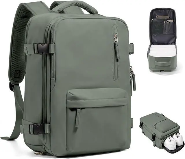 Main image of VGCUB Travel Backpack for Women Men for Spirit Airlines Personal Item Bag 18x14x8 Inches Laptop College Waterproof Carry on Flight Approved Work Backpack Mochila de Viaje,Army green