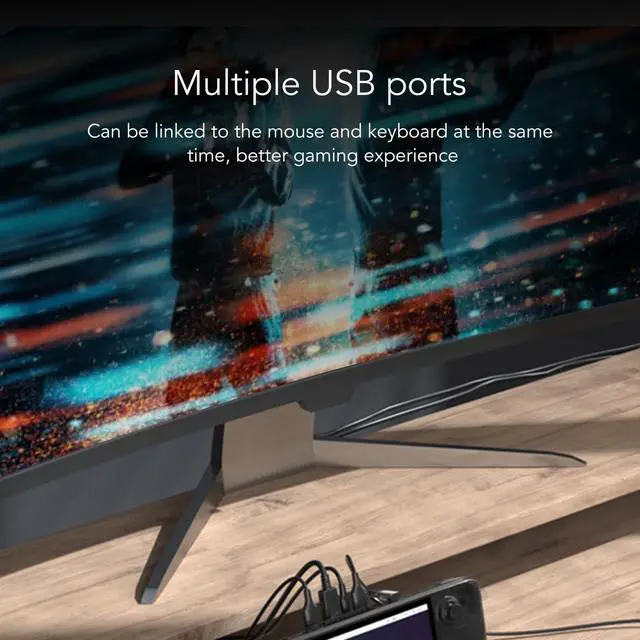 Alt view image 2 of 5 - Vikye 5 in 1 Steam Deck Dock 100W Type C to PD HD Multimedia Interface USB3.0 2xUSB2.0 Game Console Dock