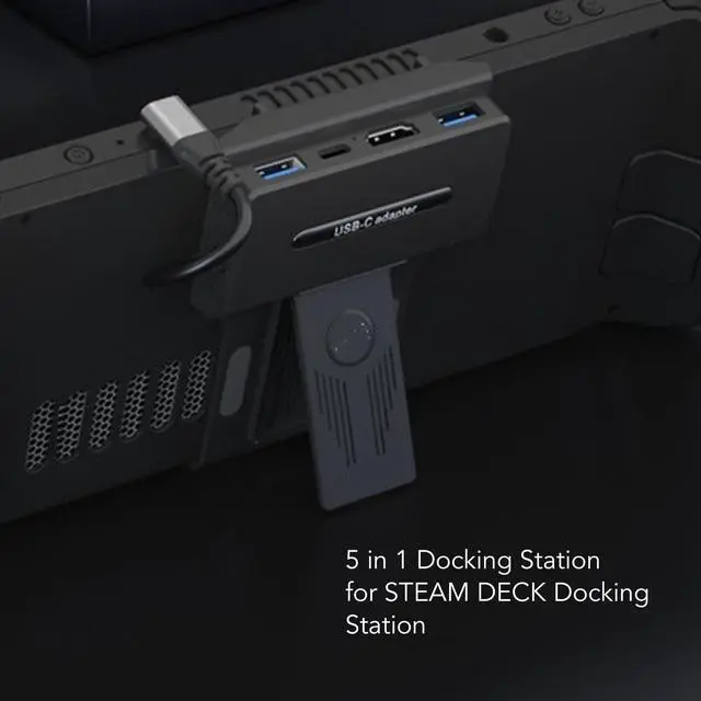 Alt view image 4 of 5 - Vikye 5 in 1 Steam Deck Dock 100W Type C to PD HD Multimedia Interface USB3.0 2xUSB2.0 Game Console Dock