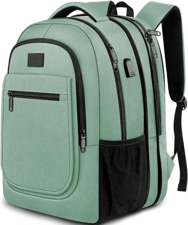 Main image of MATEIN Laptop Backpack for Women, Expandable 15.6 inch with USB Charging Port, Anti Theft Travel School Backpack, Water Resistant College Bookbag for Computer Bag Gifts for Men Women, Cyan