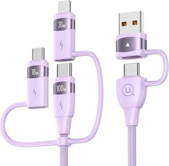 Alt view image 2 of 5 - YOUSAMS 100W USB C Multi Charging Cable 4FT + 100W Multi Fast Charging LED Cable 4FT