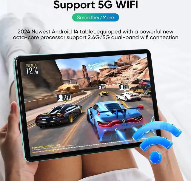 Alt view image 4 of 5 - weelikeit Android Tablet, 10.1 inch Tablet with 1280 * 800 IPS HD Touchscreen, 8GB RAM+128GB ROM (UP to 1TB), 6000mAh Battery, 5G WiFi 6, Bluetooth 5.0, Dual 5MP+8MP Camera, Great Gift for Your Kids