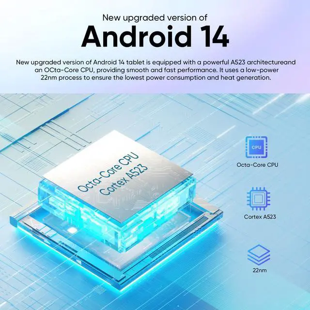 Alt view image 5 of 5 - weelikeit Android Tablet, 10.1 inch Tablet with 1280 * 800 IPS HD Touchscreen, 8GB RAM+128GB ROM (UP to 1TB), 6000mAh Battery, 5G WiFi 6, Bluetooth 5.0, Dual 5MP+8MP Camera, Great Gift for Your Kids