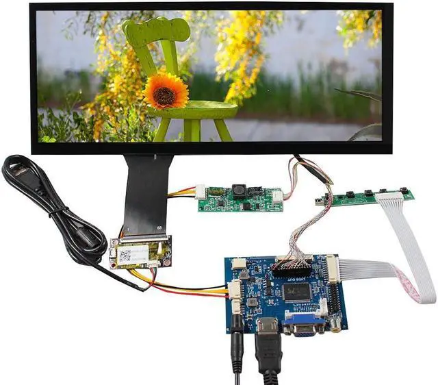 Main image of VSDISPLAY 12.3 Inch Touchscreen IPS Stretched Bar LCD 1920x720 Monitor for Secondary Display,with HD-MI VGA AV Controller Board VS-TY2662-V1