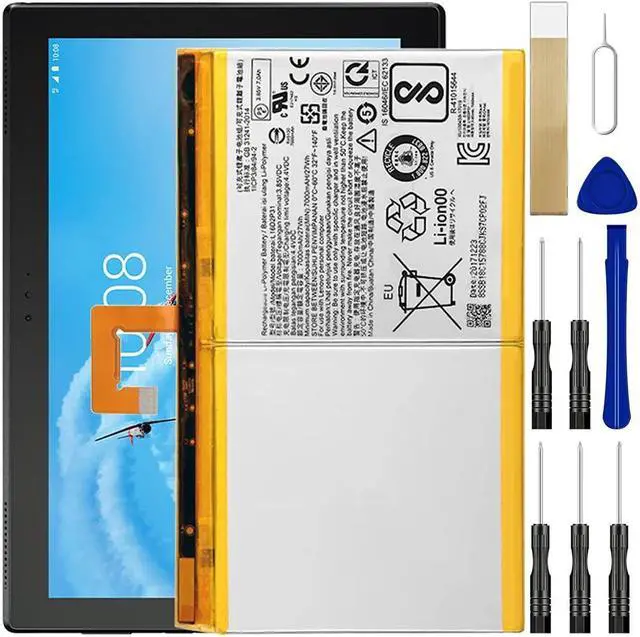 Main image of WUHAO Replacement Battery L16D2P31 for Tab 4 10 TB-X304X TB-X304 TB-X304F TB-X304N with Adhesive Tape Tool Repair Kit