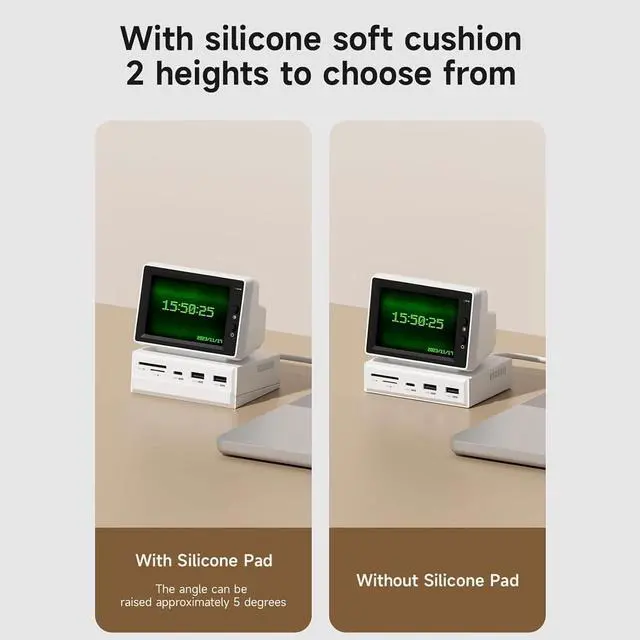 Alt view image 5 of 5 - Zunate 3.5inch IPS USB Mini Screen with USB C Hub, Secondary Screen LCD Display Monitor for PC, USB C HDMI Monitor AIDA64 Mini PC CPU RAM HDD Data Monitor Sub Screen for Laptop PC