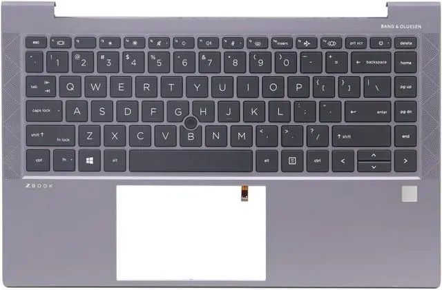 Main image of Wzqrps New Replacement for HP ZBOOK Firefly 14 G7 G8 Laptop Upper Case Palmrest Backlit Keyboard Assembly Part M07131-001 M36447-001 Gray