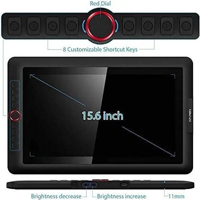 Alt view image 3 of 5 - XP-PEN Artist 15.6 Pro Drawing Tablet with Screen Computer Graphics Tablet 120% sRGB with 8192 Levels Tilt Function Battery-Free Stylus with Portable Protective Case