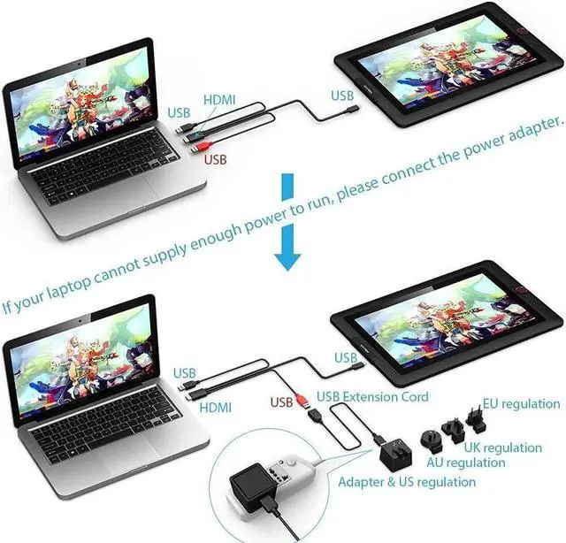 Alt view image 5 of 5 - XP-PEN Artist 15.6 Pro Drawing Tablet with Screen Computer Graphics Tablet 120% sRGB with 8192 Levels Tilt Function Battery-Free Stylus with Portable Protective Case