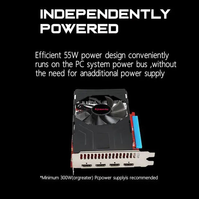 Alt view image 5 of 5 - Xynsviu Radeon RX560 4G Graphics Card, with 6 HDMI Monitor Graphics Card,Computer PC GPU GDDR5 128 Bit DirectX 12 PCI Express X16 3.0, DisplayPort Low-Profile Video Cards (AMD RX560 4G 4HDMI)
