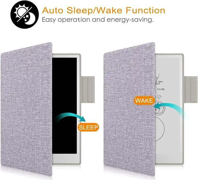Alt view image 2 of 5 - Xuanbeier Magnetic Case Compatible with Remarkable Paper Pro 11.8 Inch Digital Paper Magnetic with Auto Sleep/Wake Ultra Slim Book Folio Cover,Purple