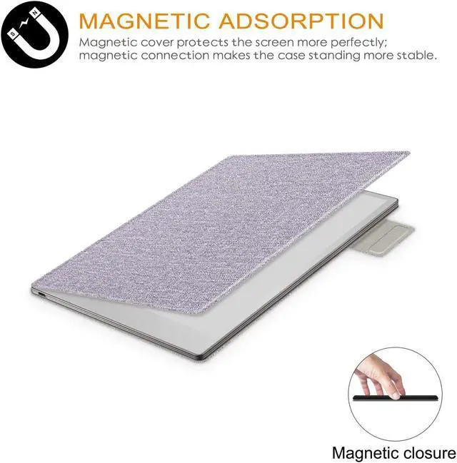 Alt view image 4 of 5 - Xuanbeier Magnetic Case Compatible with Remarkable Paper Pro 11.8 Inch Digital Paper Magnetic with Auto Sleep/Wake Ultra Slim Book Folio Cover,Purple
