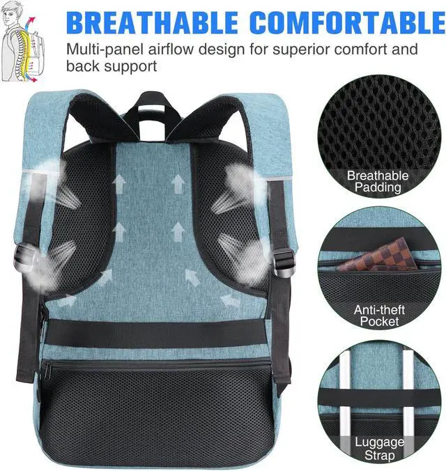 Alt view image 5 of 5 - YAMTION School Backpack for Women and Teen Girls,College Bookbag Laptop Backpack Schoolbag with USB Port for High School College Students