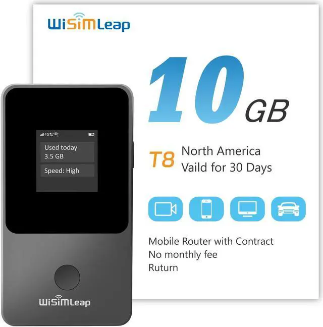 Main image of Global Travel Mobile Hotspot Device 4G Pocket Router No Roaming fee Built-in SIM Card No Need Physical Card No Contract 150 Countries Travel Portable WiFi Hotspot 10GB for North America