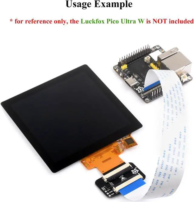 Alt view image 4 of 5 - 4inch Capacitive Touch Screen IPS Display 480x480 Pixels, RGB Communication Interface, Compatible with Luckfox Pico Ultra Development Board