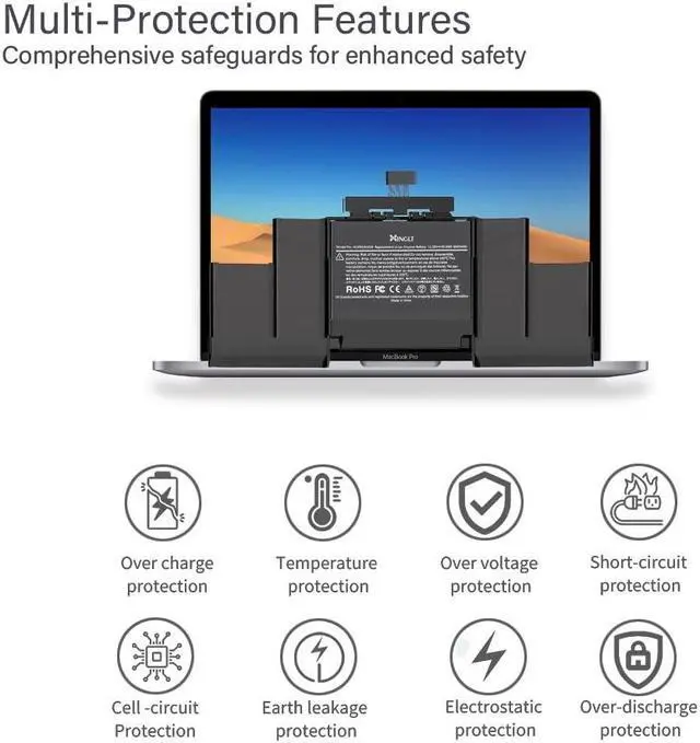 Alt view image 4 of 5 - XINGLT A1494 A1618 Replacement Battery for MacBook Pro 15 Inch Retina A1398 (Late 2013, Mid 2014, Mid 2015), with Replacement Tools