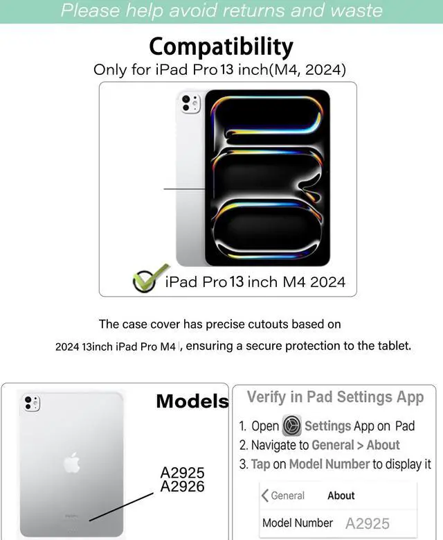 Alt view image 2 of 5 - ZENLU iPad Pro 13 inch (M4 2024) Case with Keyboard Detachable, Rugged Protective Shell, Multi-Touch Trackpad, Pen Holder, Vertical Stand, 7-Colors Backlit Keyboard for 13" iPad Pro (Black)