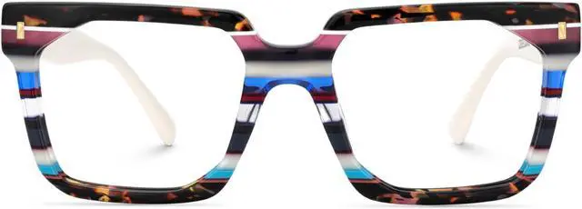 Main image of Zeelool Stylish Rectangle Blue Light Blocking Glasses for women/Men TV Phone Computer Gaming Glasses Laguer ZJGA872500-03 Multicolor