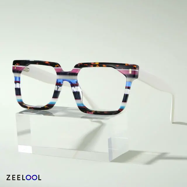 Alt view image 2 of 5 - Zeelool Stylish Rectangle Blue Light Blocking Glasses for women/Men TV Phone Computer Gaming Glasses Laguer ZJGA872500-03 Multicolor