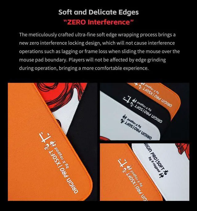 Alt view image 2 of 5 - X-Raypad Teru x Origin Pro Gaming Mouse Pad, with an Accuracy Control, Smooth and Silky Surface, Designed for FPS Players (Origin Orange, 360 * 300 * 4mm)