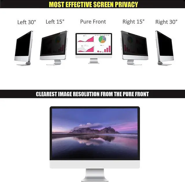 Alt view image 3 of 5 - Yoidesu 24 Inch Computer Screen Filter for 16:9 Widescreen Monitor, , Anti Scratches, Anti Blue Light Anti Glare Screen Protector Film(20.9 x 11.8in)