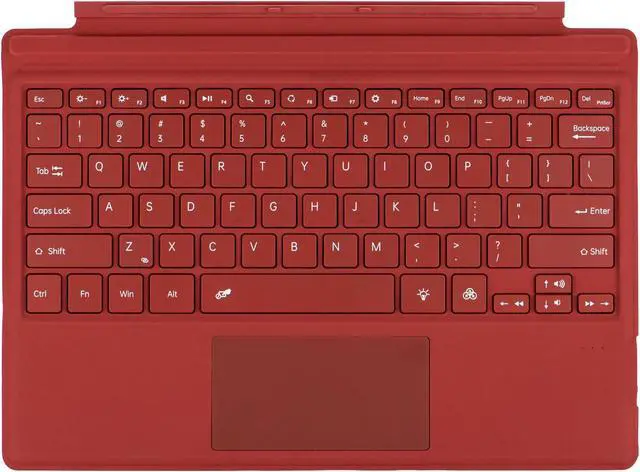 Main image of Zoof Type Cover for Microsoft Surface Pro 7+ / Pro 7 / Pro 6 / Pro 5 / Pro 4 / Pro 3, 12.3 inch, Ultra-Slim Wireless 7 Color Backlit Tablet Keyboard with Multi Touchpad Bluetooch (Red with Backlit)