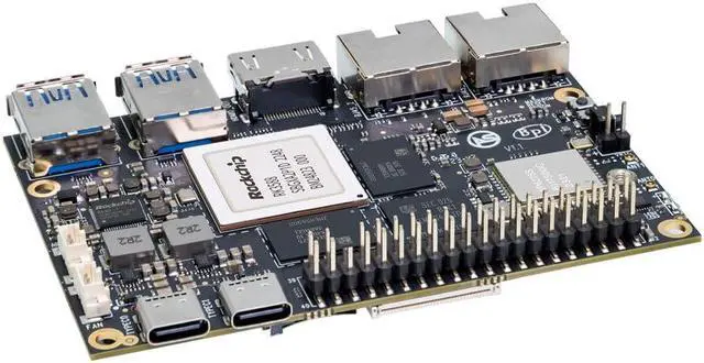 Alt view image 5 of 5 - Banana Pi BPI-M7 LPDDR4x 16GB Single Board Computer, RK3588 CPU 6Tops NPU Mali-G610 GPU, 2X 2.5GbE Ethernet for AI Edge Computing/Cloud Servers/Video Encoder, Support Android Linux (BPI-M7(8+64GB))