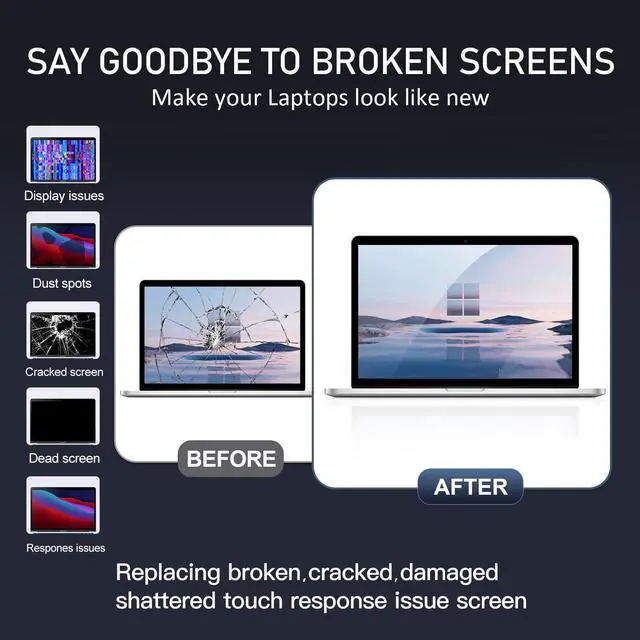 Alt view image 3 of 5 - YUSE A2337 Screen Replacement 13.3" for MacBook Air 2020 Year M1 Retina, EMC 3598 MGN63 MGN93 MGND3 MGN73 MGNA3 MGNE3 A Full LED LCD Display Assembly 2560x1600 (Space Grey)