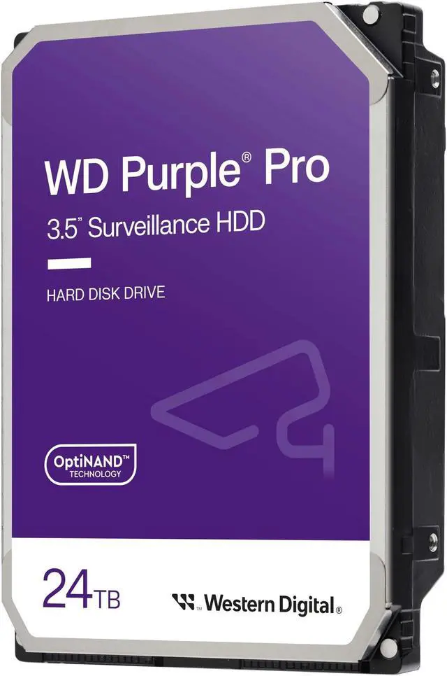 Alt view image 2 of 2 - Western Digital 24TB WD Purple Pro Surveillance Internal Hard Drive HDD - SATA 6 Gb/s, 512 MB Cache, 3.5" - WD240PURP